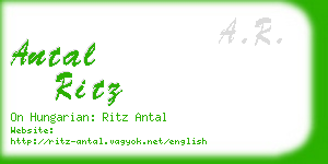 antal ritz business card